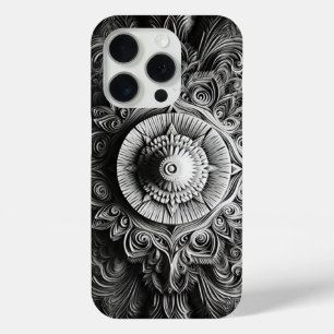 Minimalistisch Schwarz-Weiß-Moderne Monogram Case 