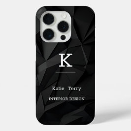 Minimalistisch Schwarz-Weiß-Moderne Monogram Case 