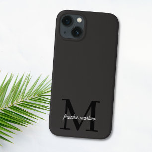 Minimalistisch Schwarz-Weiß-Moderne Monogram Case 