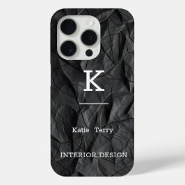 Minimalistisch Schwarz-Weiß-Moderne Monogram Case