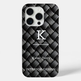 Minimalistisch Schwarz-Weiß-Moderne Monogram Case