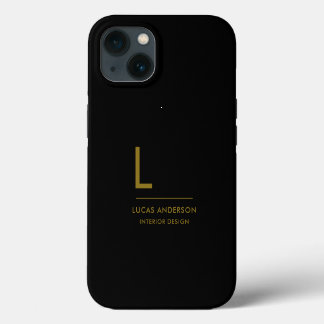 Minimalistisch Schwarz-Weiß-Moderne Monogram Case  iPhone Hülle