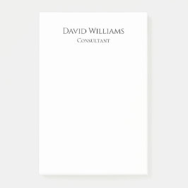 Minimalistisch Schwarz-weiß Post-it Klebezettel