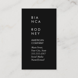 Minimalistisch (schwarz / weiß) visitenkarte