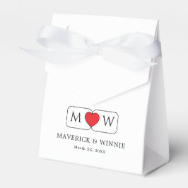 Minimalistisch Schwarz-Weiß-Zelt Geschenkschachtel