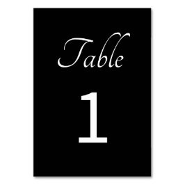 Minimalistisch: Schwarze Tischnummer