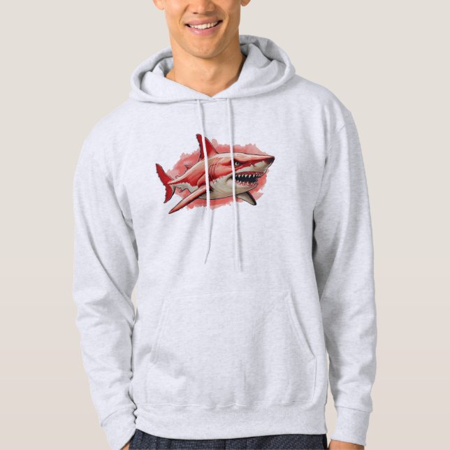 Minimalistisch Shark Hoodie - Geschenk für Vintage (Vorderseite)
