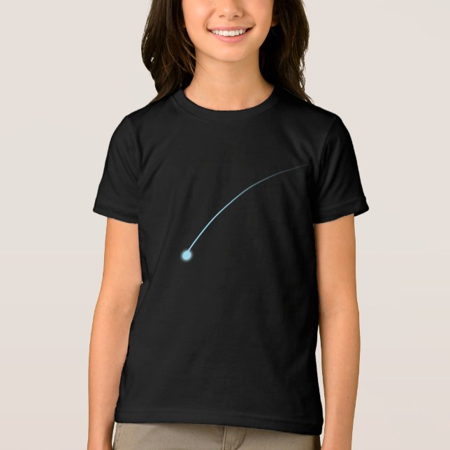 Minimalistisch Shooting Star Celestial Night Sky Tri-Blend Shirt (Vorderseite)