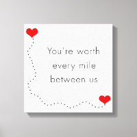 Minimalistisch "Sie sind jede Meile zwischen uns w