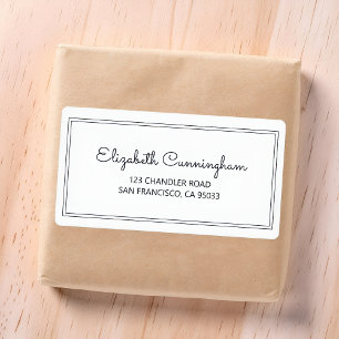 Minimalistisch Simple Cursive Script-Rücksendeadre