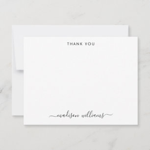 Minimalistisch Simple Dankeschön Moderner Name Mitteilungskarte