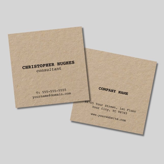 Minimalistisch Simple Elegant Kraft Consultant Quadratische Visitenkarte (Von Creator hochgeladen)