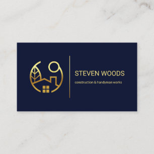Minimalistisch Simple Gold Line Handyman Visitenkarte