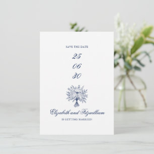 Minimalistisch sketched Bridal Bouquet Save The Date