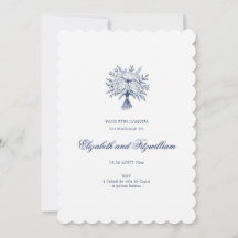 Minimalistisch skizzierte Bridal Bouquet Wedding S