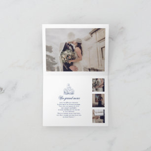 Minimalistisch skizzierte Liebe Swans Wedding Foto Dankeskarte