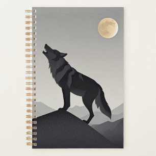 Minimalistisch Sleek Wolf Silhouette heulen Planer