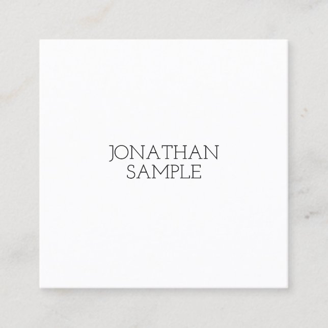 Minimalistisch Square Design Moderner Luxus Geschm Quadratische Visitenkarte (Vorderseite)