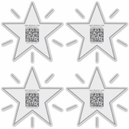 Minimalistisch-Star-Thema Werbematerial QR-Code-Au Aufkleber
