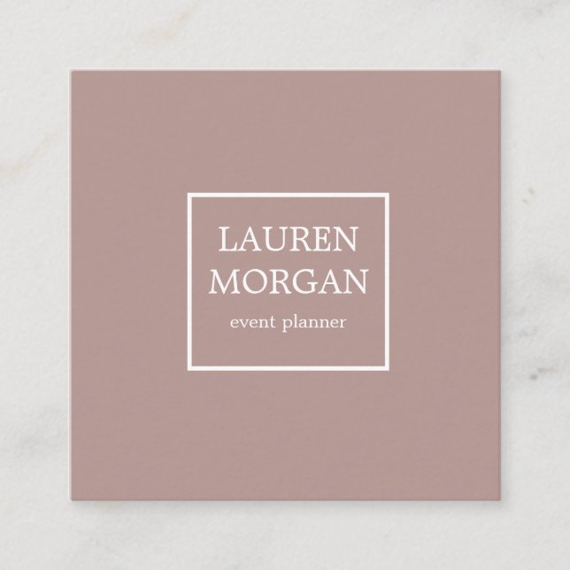 Minimalistisch Stormy Blush | Visitenkarte (Vorderseite)