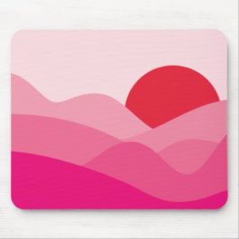 Minimalistisch Sun Mulberry Pink Mousepad
