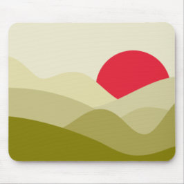 Minimalistisch Sun Olive Green Mousepad