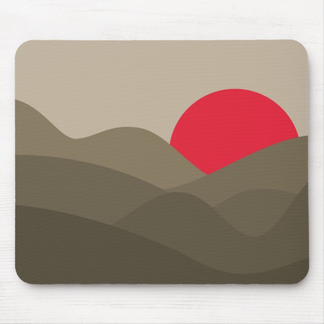 Minimalistisch Sun Peanut Brown Mousepad (Vorne)