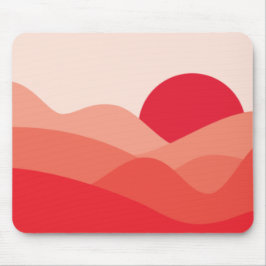 Minimalistisch Sun Red Mousepad