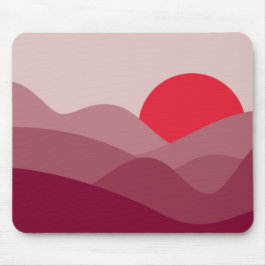 Minimalistisch Sun Rosewood Pink Mousepad