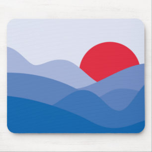 Minimalistisch Sun Yale Blue Mousepad