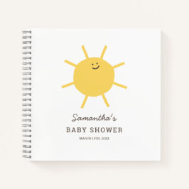 Minimalistisch Sunshine Baby Showbook Notizbuch