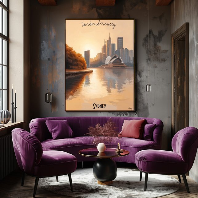 Minimalistisch Sydney Skyline - Australische sanft Poster (Von Creator hochgeladen)