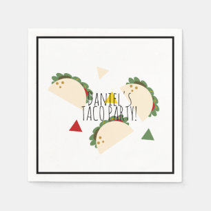 Minimalistisch Taco Birthday Taco Fiesta Kinderdus Serviette