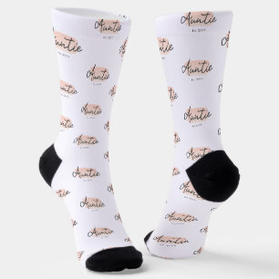 Minimalistisch Tante Baby Pink Pinselstrich Pinsel Socken