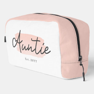 Minimalistisch Tante Baby Pink Pinselstrich Pinsel Waschbeutel
