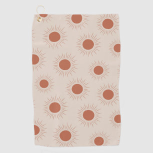 Minimalistisch Terracotta Abstrakt Boho Golfhandtuch