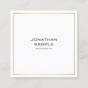 Minimalistisch trendy Beruflich Elegante Gold Look Quadratische Visitenkarte
