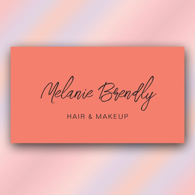 Minimalistisch trendy Modern Orange Business Card Visitenkarte (Von Creator hochgeladen)