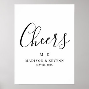 Minimalistisch und Chic Hochzeit Poster