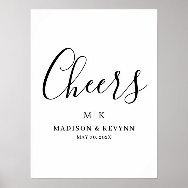 Minimalistisch und Chic | Hochzeit Poster (Vorne)