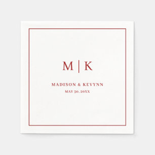 Minimalistisch und Chic Hochzeitsservietten Serviette