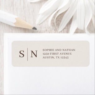 Minimalistisch und chic Monogramm cremig weiß un