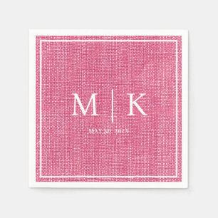 Minimalistisch und Chic   Rosa Denim-Stoff-Hochzei Serviette