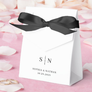 Minimalistisch und Chic Weiße und schwarze Hochz Geschenkschachtel