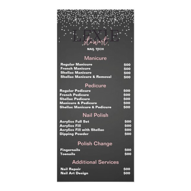 Minimalistisch und elegant: Nail Tech Werbekarte (Vorne)