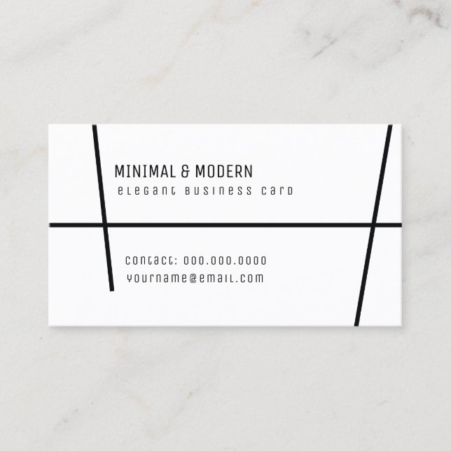 minimalistisch und modern, elegant und minimalisti visitenkarte (Vorderseite)