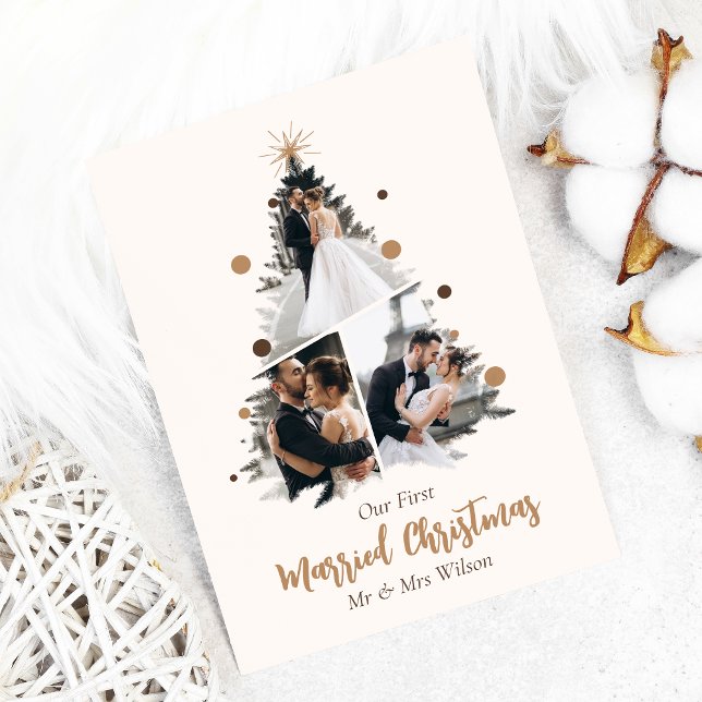 Minimalistisch unser erstes Verheiratetes Weihnach Einladung (Von Creator hochgeladen)