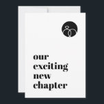 Minimalistisch unser neues Kapitel Moderner, mutig Save The Date<br><div class="desc">Spaß Weg,  Ihre Verlobung anzukündigen / Save the Date. Kann vollständig an Ihre Bedürfnisse angepasst werden,  um Ihren Anzug zu erfüllen. © Gorjo Designs. Made for you via Zazzle Plattform. // Benötigen Sie Hilfe bei der Anpassung Ihres Designs? Andere Ideen got? Kontaktieren Sie mich (Zoe) direkt.</div>