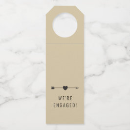 Minimalistisch | Verlobung Champagne | Flaschenanh Flaschenanhänger