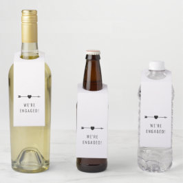 Minimalistisch | VERLOBUNG | Flaschenhanger Flaschenanhänger